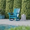 Flash Furniture Blue Adirondack Rocking Chair with Cupholder LE-HMP-1045-31-BL-GG - alternate 5